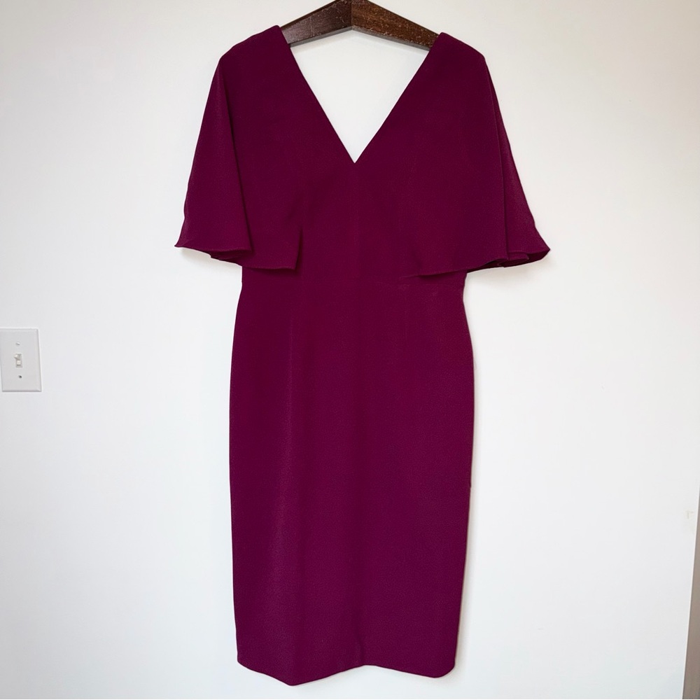 Dress the Population Louisa Midi Plunging Cocktail Dress - Picture 5 of 11
